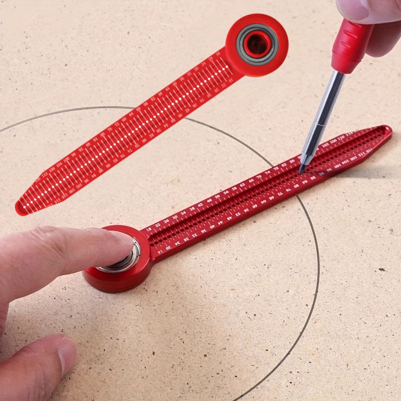 Woodworking Classes - 精密木工用コンパス＆スクライバールーラー（穴ゲージ付き）-円の高精度マーキング＆測定ツール