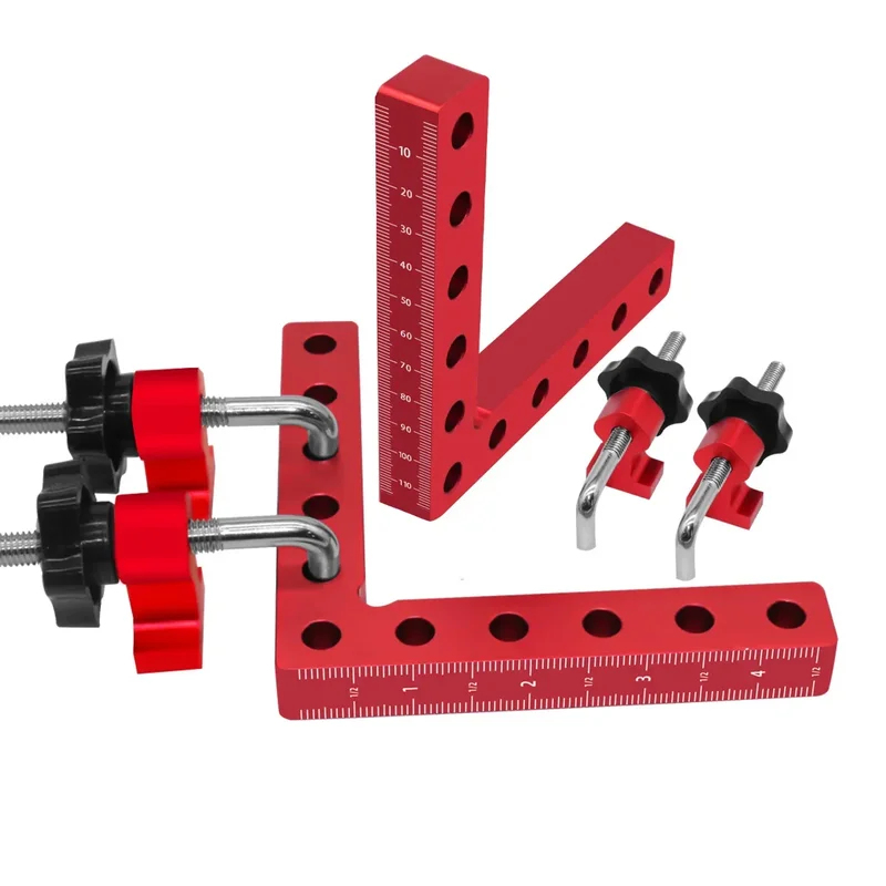 Woodworking Right Angle Clamp - 0/0mm直角0度L型補助治具位置決めパネル固定クリップ木工クランプ