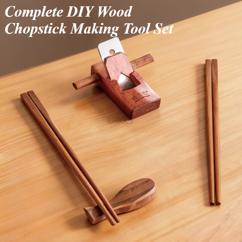 Woodworking Kits For Beginners - 木製箸製作ツールセット初心者向け木工手芸キット木工DIYツール伝統的な手作り木製箸