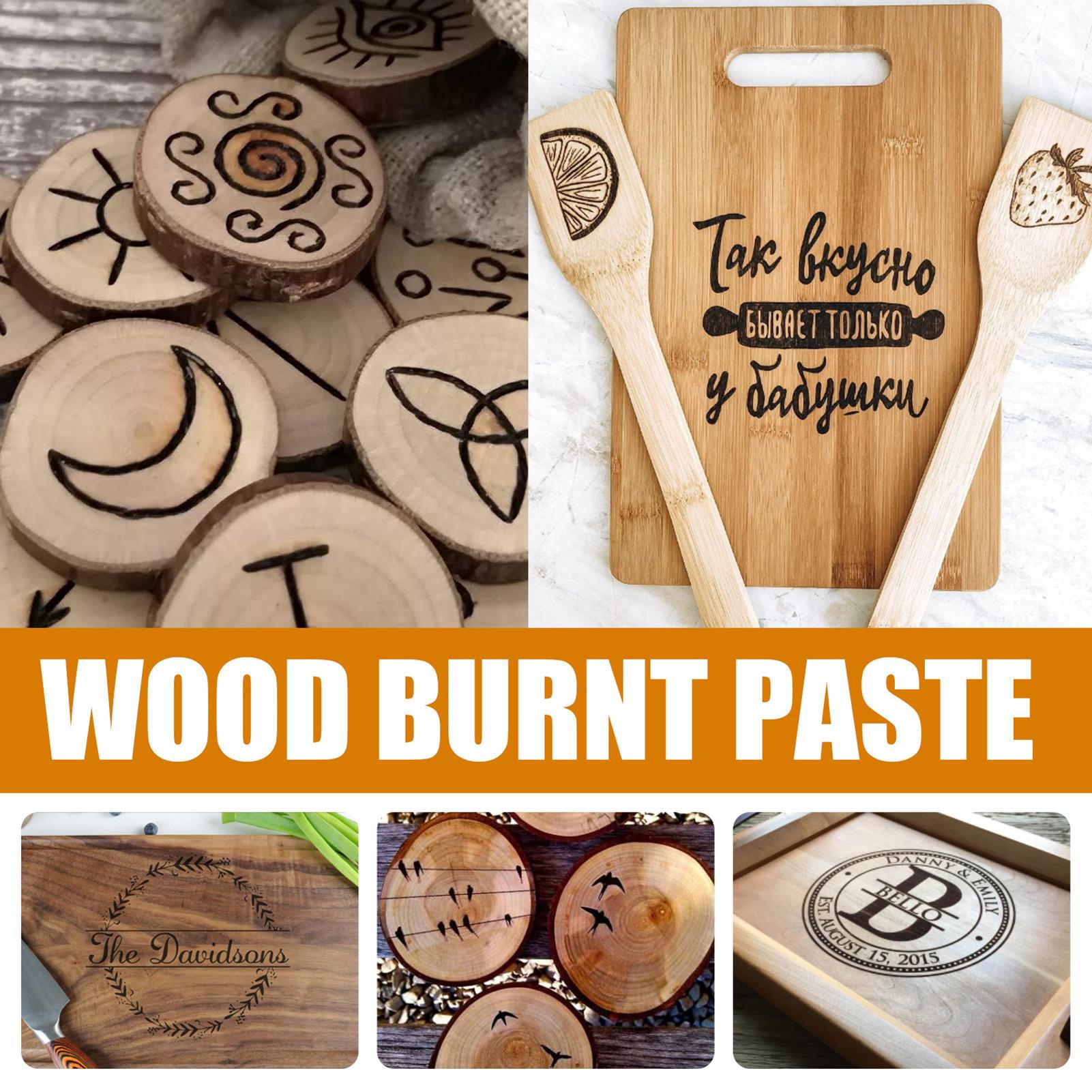 Woodworking Projects Art - 木材燃焼ペースト 熱活性化燃焼ツール 火炎ペースト キャンバス レザー ファブリック