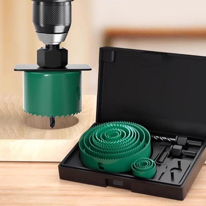 Woodworking Shop - 19/8/5個入り 19-127mm ホールソー切断セット ソーカップ 木工用クラウンドリルビット 鋭い刃