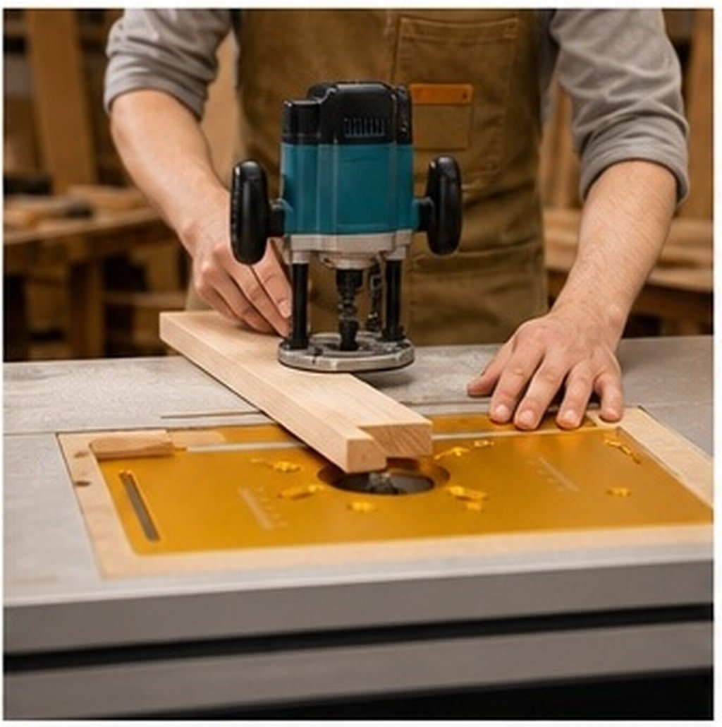 Woodworking Bench - 1セット アルミニウム合金製ルーターテーブル用インサートプレート、木工用ベンチに取り付け可能なルーターテーブル用ベースプレート、フリップボード、トリミング用。