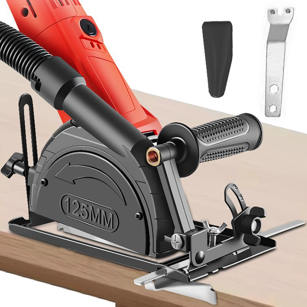 Woodworking Factory - 新しいアングルグラインダーブラケット調整可能なアングルグラインダーコンバータテーブルツールマシン木工切削ベースブラケットエンジェルミル用