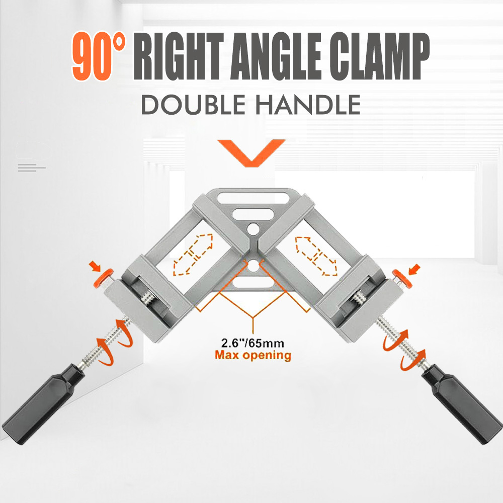 Woodworking Right Angle Clamp - 木工および木工用のアルミニウム合金クランプ,90度溶接クランプ,フォトフレームおよびワークベンチ