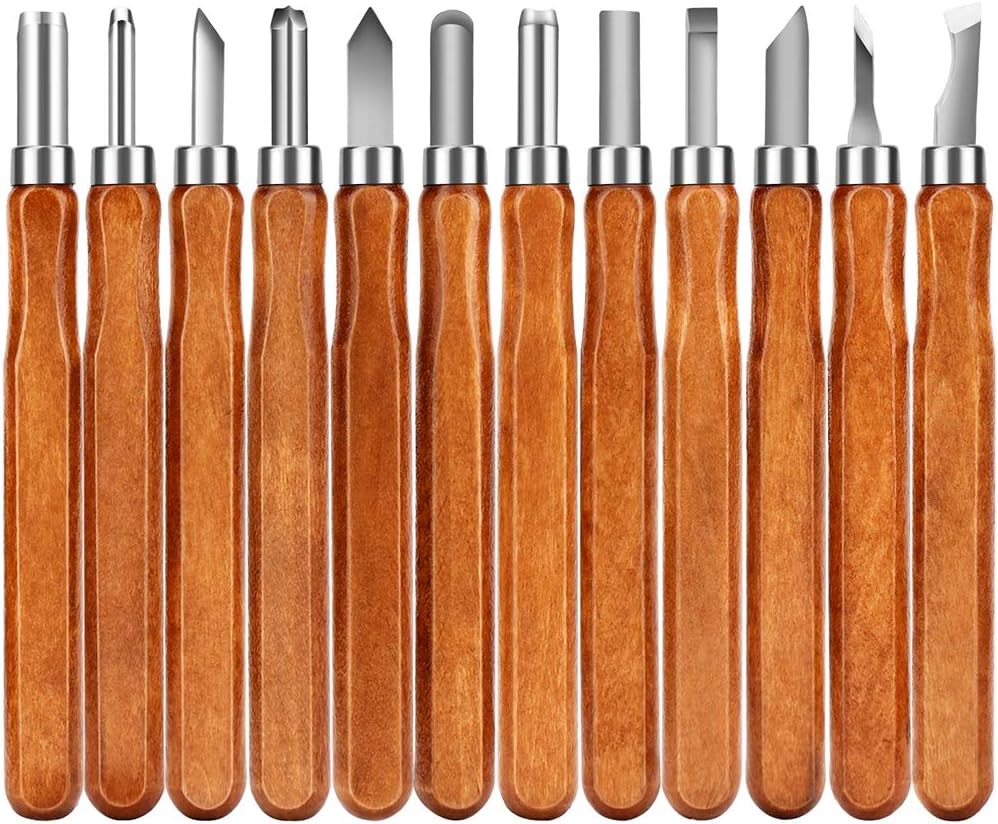 Woodworking Kits For Beginners - FEITA プロフェッショナル木工木彫り彫刻刀ナイフ彫刻ナイフキット初心者 & 職業 DIY 工芸品ガウジ
