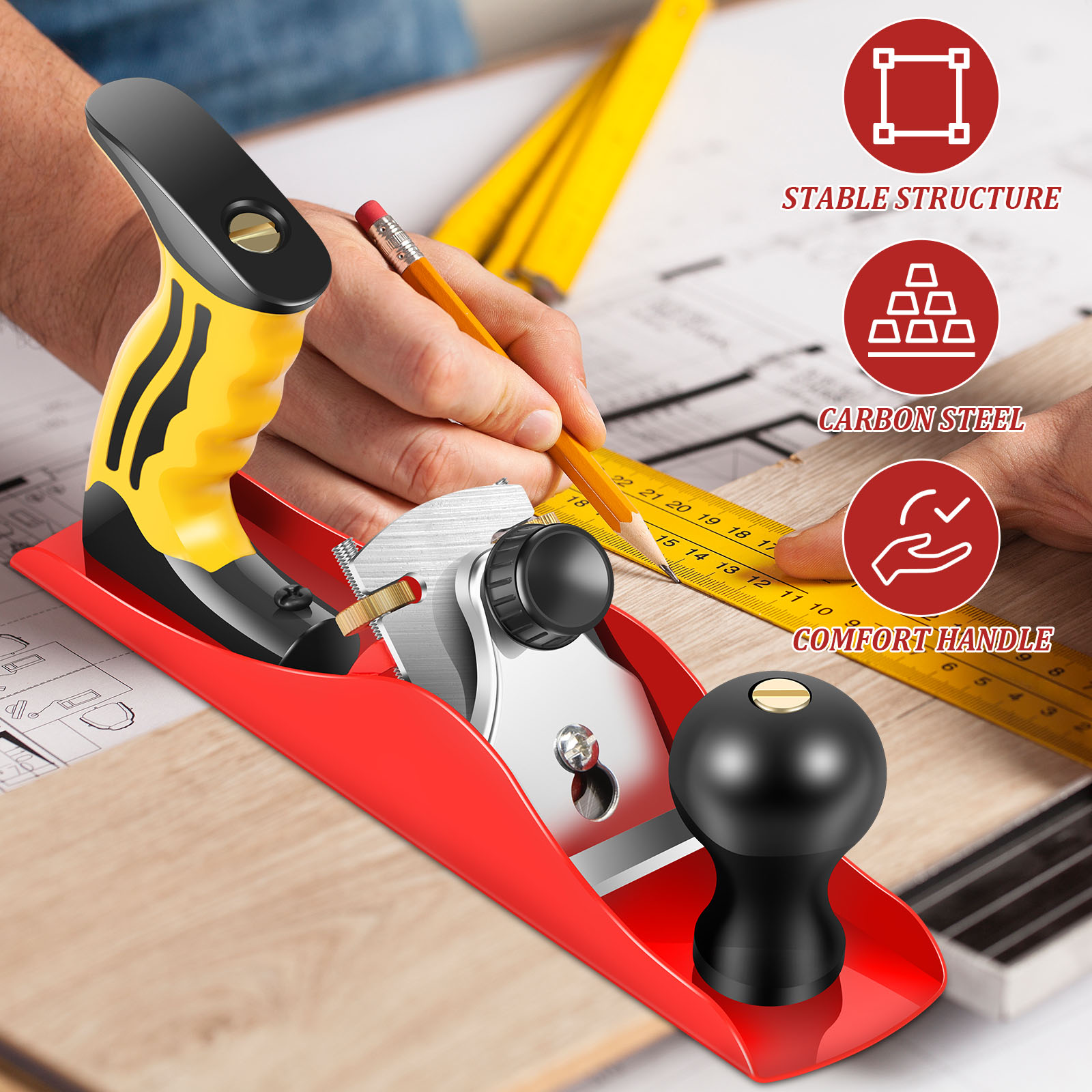 木製ハンドプレーナーセットハンドツールブロックプレーン切断刃 - Woodworking Shop のレビューと価格
