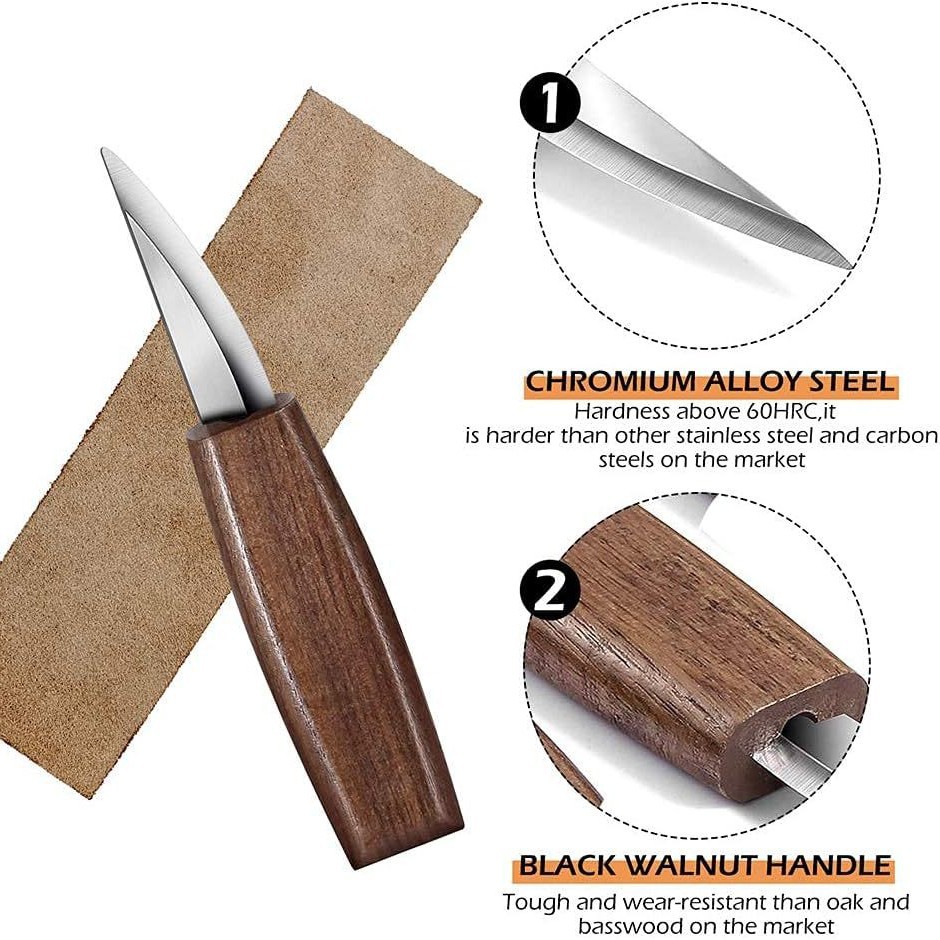 8個入り木彫りキット、木彫りツール、手彫りナイフセット（針や - Woodworking Kits For Beginners のレビューと価格