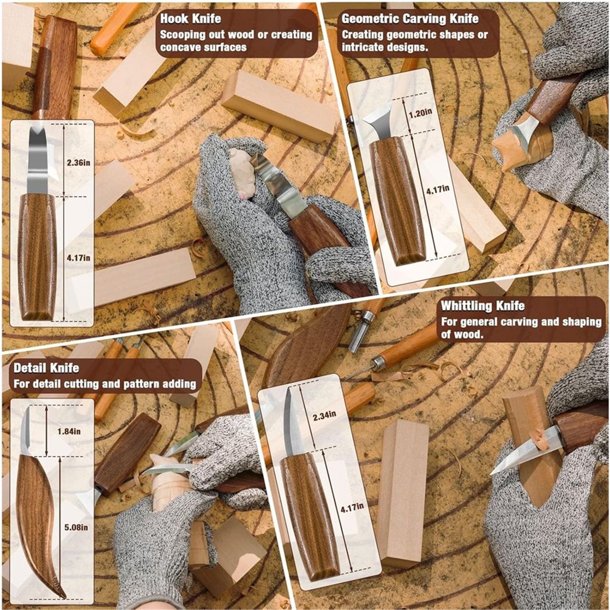 DT35BG 木工ツールセット 23個入り 木彫りキット D - Woodworking Kits For Beginners のレビューと価格