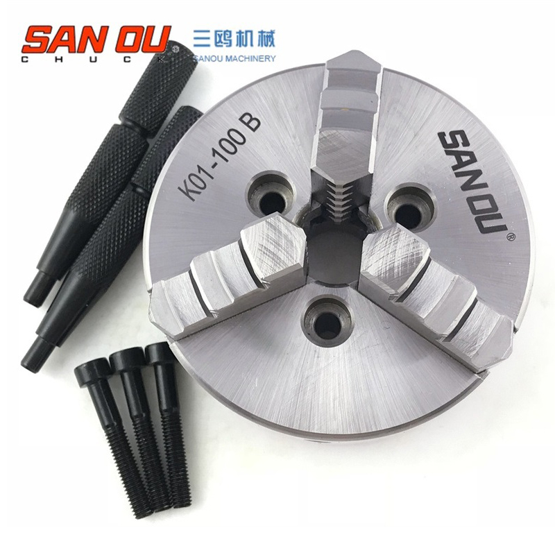 3ジョー旋盤チャック 100mm SANOUブランド ミニ木 - Woodworking Lathe Chuck のレビューと価格