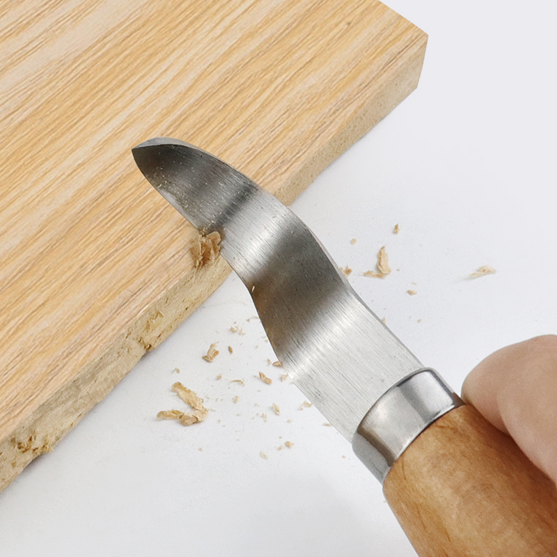 ステンレス鋼彫刻ナイフ ブナ材ハンドル 曲線ストレートナイフ - Woodworking Shop のレビューと価格