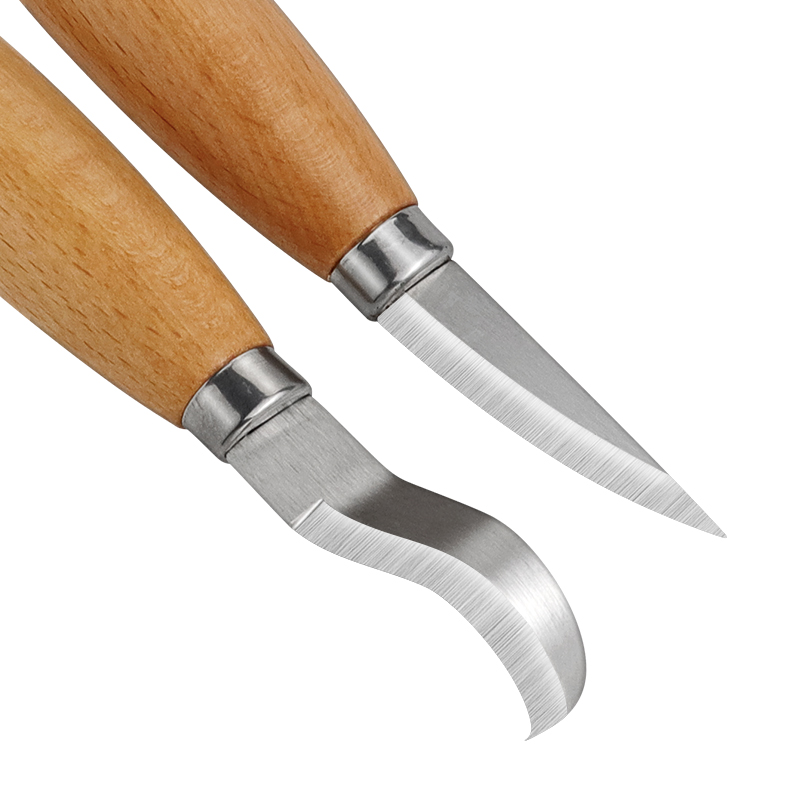 ステンレス鋼彫刻ナイフ ブナ材ハンドル 曲線ストレートナイフ - Woodworking Shop のレビューと価格