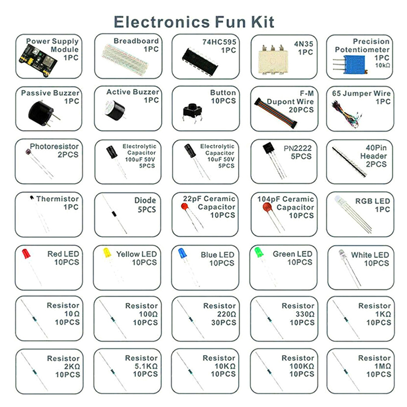 電子部品 電解コンデンサ 抵抗器 LED 830穴ブレッドボ - Woodworking Kits For Beginners のレビューと価格