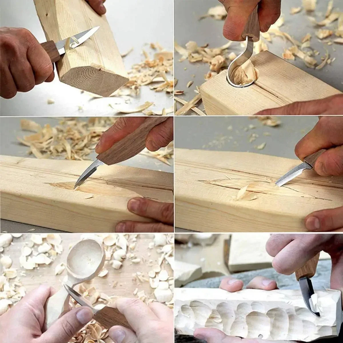 木彫りキット 手彫りナイフセット、木彫りナイフ DIY 剥離 - Woodworking Kits For Beginners のレビューと価格