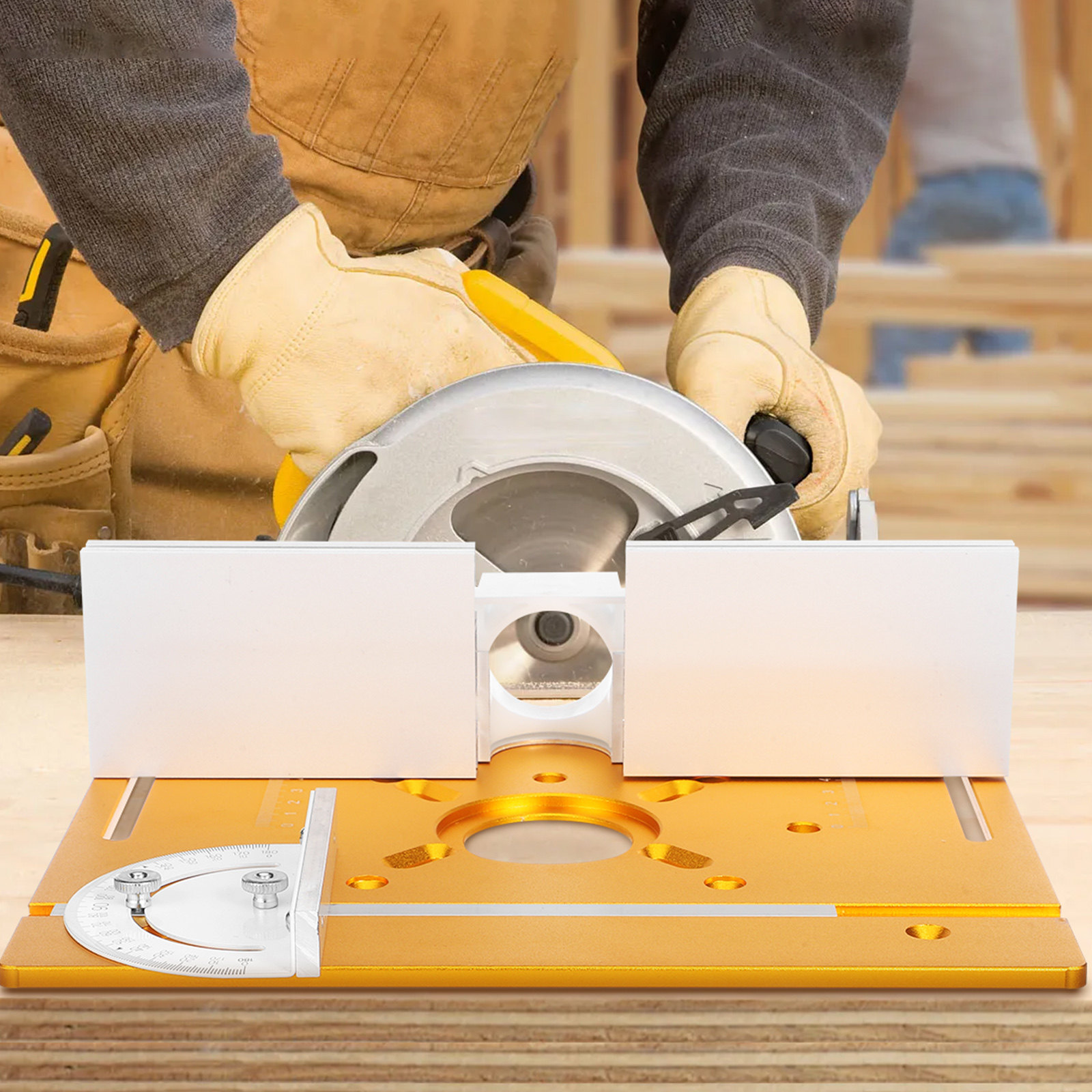 1セット アルミニウム合金製ルーターテーブル用インサートプレ - Woodworking Bench のレビューと価格