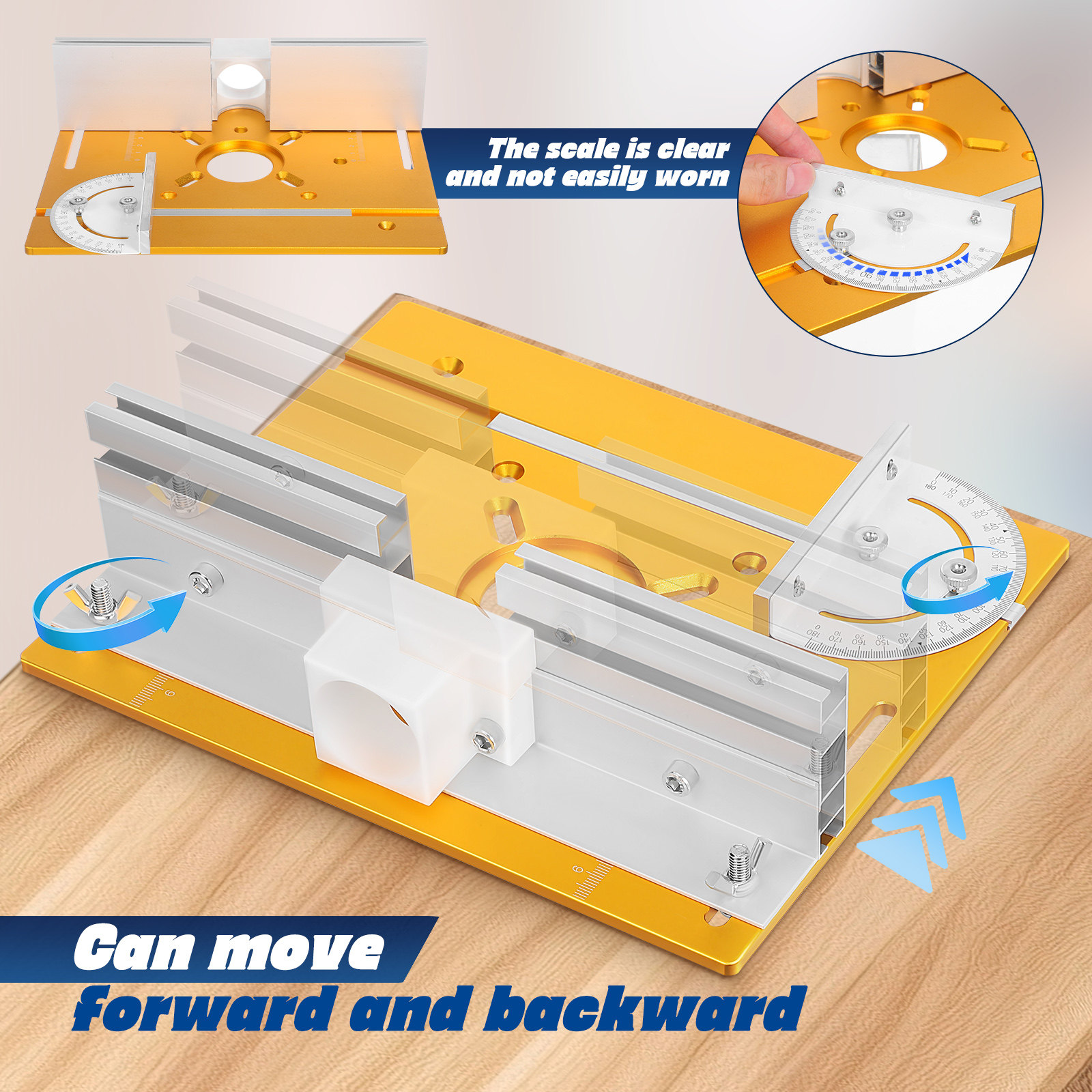 1セット アルミニウム合金製ルーターテーブル用インサートプレ - Woodworking Bench のレビューと価格
