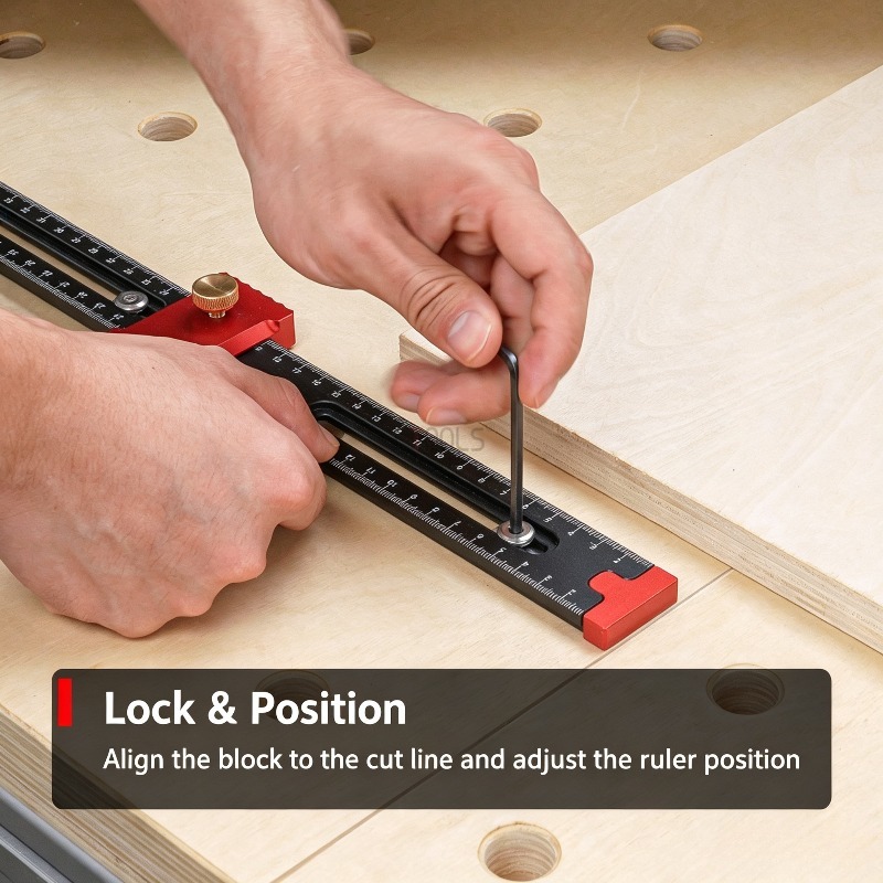 木工用調整可能なストップスケール定規、トラックソー用ストップ - Woodworking Classes のレビューと価格