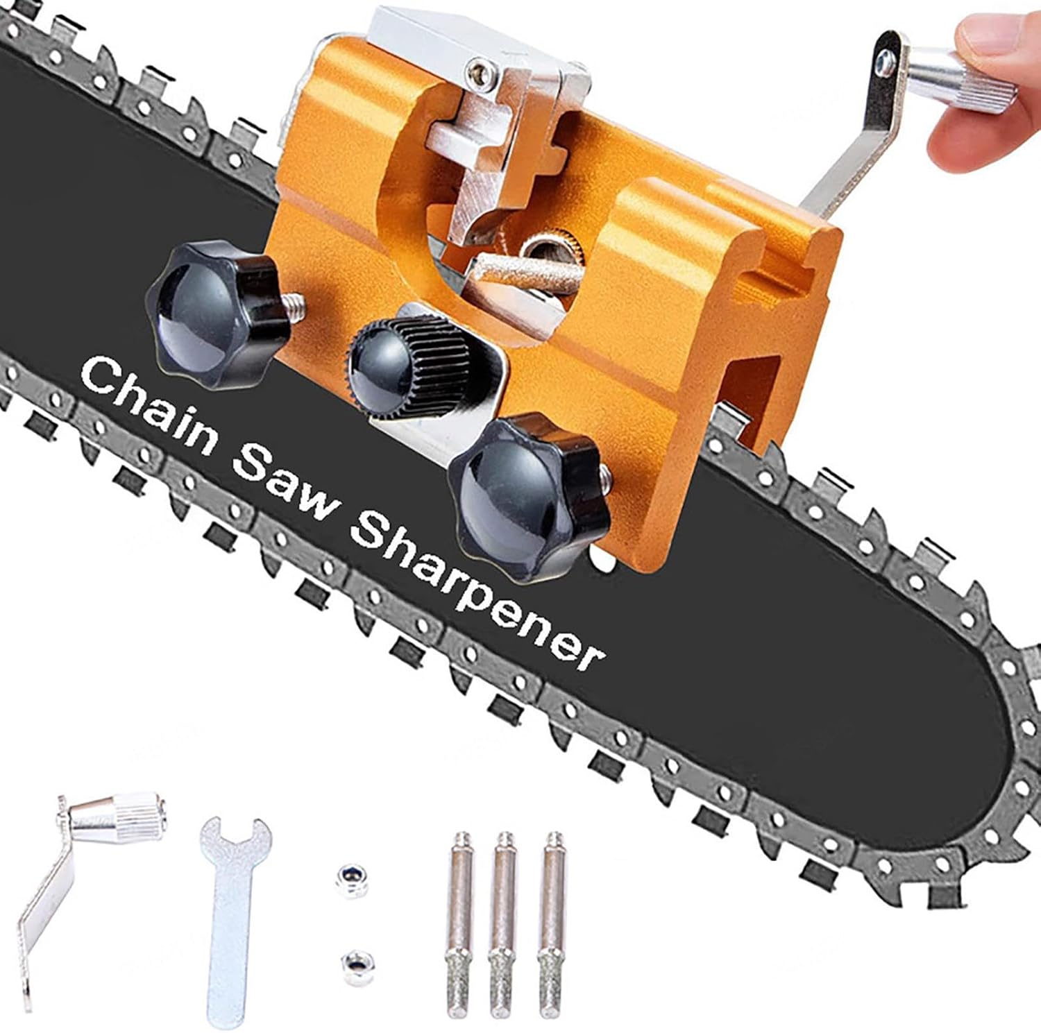 携帯用手動チェーンソーブレード研磨ツール、バリ取り砥石、クリ - Woodworking Shop のレビューと価格