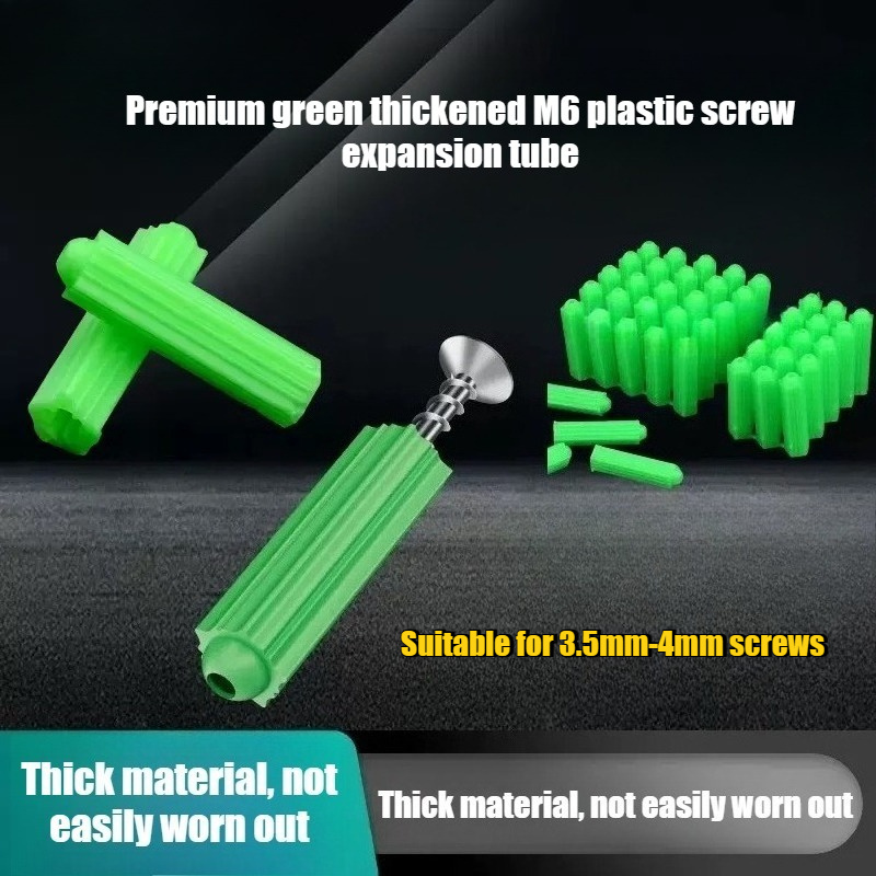 100個プレミアムグリーン厚みのあるM6プラスチックネジ拡張 - Woodworking Youtube のレビューと価格