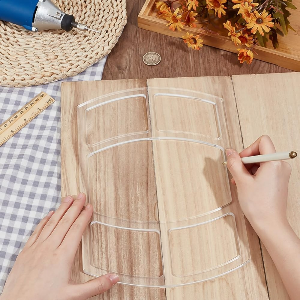 5ポケットバレットトレイルーターテンプレート長方形アクリル木 - Woodworking Shop のレビューと価格
