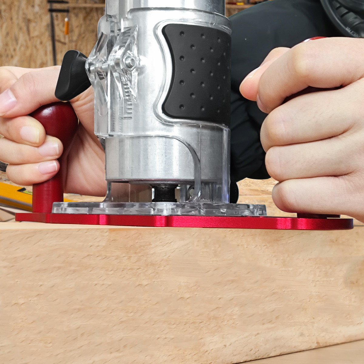 ハンドルとセンターラインポインター付きルーターベース、フリッ - Woodworking Router のレビューと価格