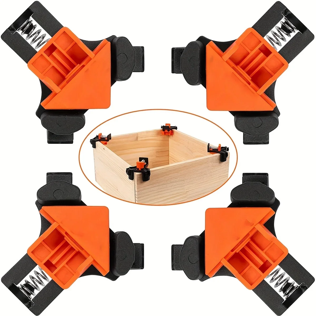 直角木工クランプ 90 °   調整可能なジョー付きコーナー - Woodworking Right Angle Clamp のレビューと価格