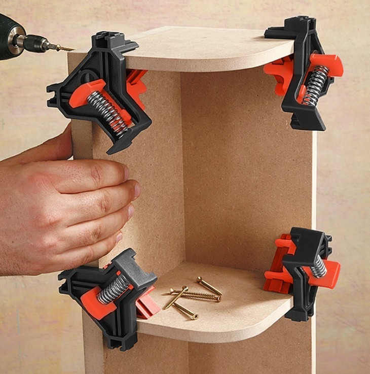 2/4個入り直角固定クリップ 木工クランプ 調整可能なスイン - Woodworking Right Angle Clamp のレビューと価格